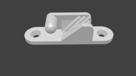 Anschraub-Klemme 8 mm ausgedruckt - grau